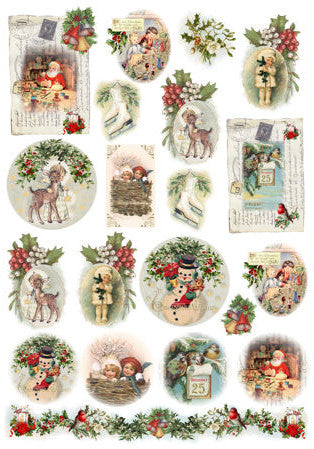 Silk Print Paper 287 - Vintage XMas - La Bottega delle Idee - Rimini