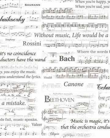Silk Print Paper 295 - Music - La Bottega delle Idee - Rimini