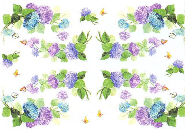 Silk Print Paper 010 - Ortensie