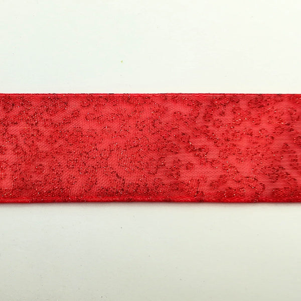 Nastro animato "Nebbia" Rosso - 25 mm