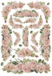 Carta Découpage Evasioni - Cod. S1207 - Rose Rosa