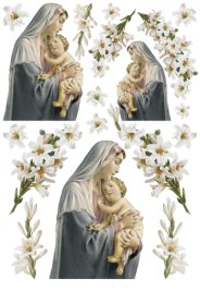 Carta Découpage Evasioni - Cod. S1218 - Madonna con Bambino 2