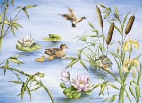 Carta Découpage Evasioni - Cod. S1238 - Stagno con Anatre e Ninfee