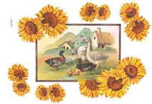 Carta Découpage Evasioni - Cod. S1253 - Campagna con Girasoli 1