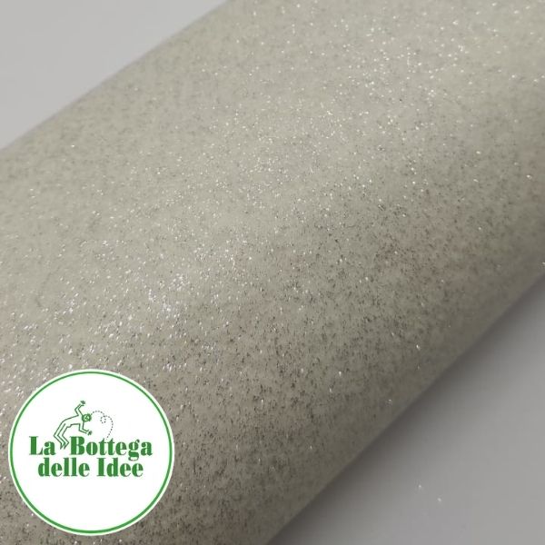 Pannolenci Glitter Panna - 1 mm - taglio 40 cm x 30 cm