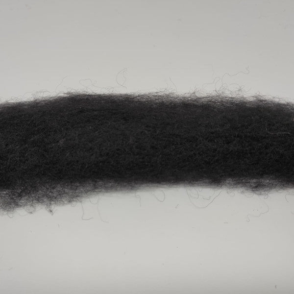 Nastro in lana cardata ideale per decorazione e anche per infeltrimento ad ago e ad acqua - colore nero