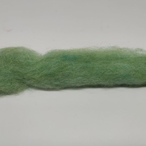 Nastro in lana cardata ideale per decorazione e anche per infeltrimento ad ago e ad acqua - colore verde menta