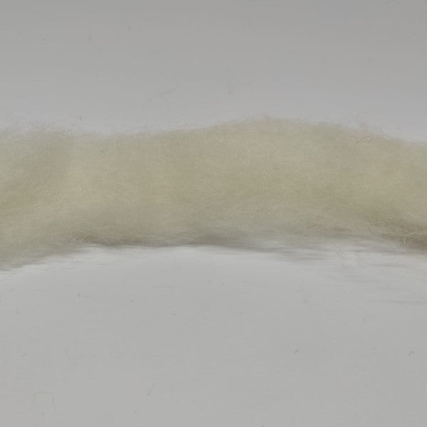 Nastro in lana cardata ideale per decorazione e anche per infeltrimento ad ago e ad acqua - colore panna