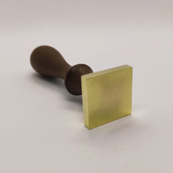 Timbro neutro "quadrato" 25 mm in metallo per ceralacca
