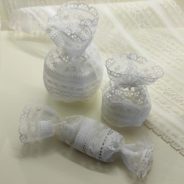 Nastro Pizzo "Mariage" - Bianco - H 150 mm