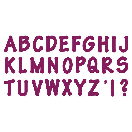 Alfabeto Lollipop - lettere maiuscole in feltro 3 mm