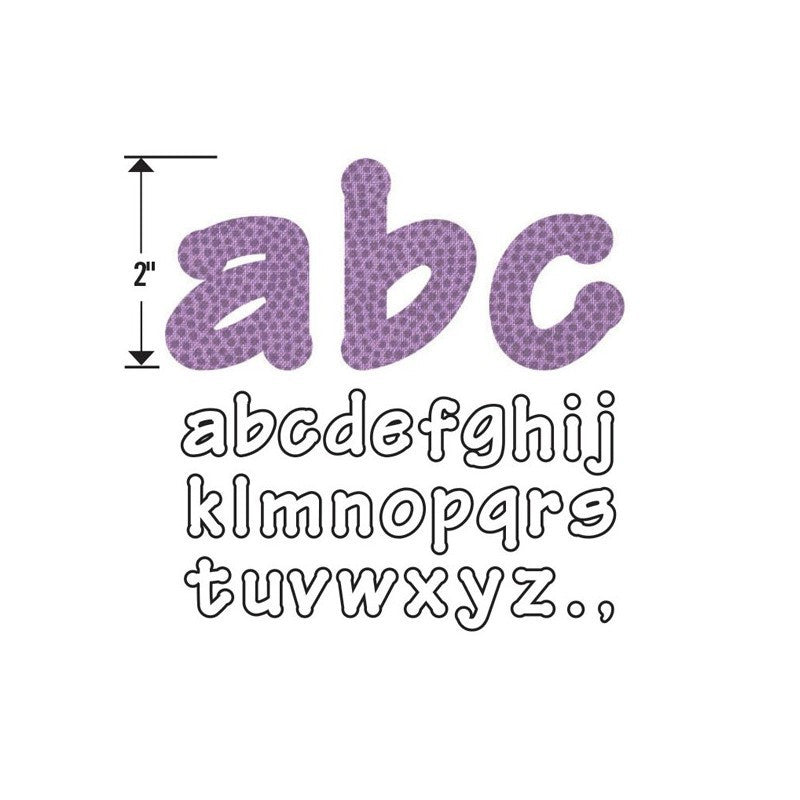 Alfabeto Lollipop - lettere minuscole in feltro 3 mm