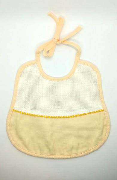 Bavaglino Neonato Piquet Giallo