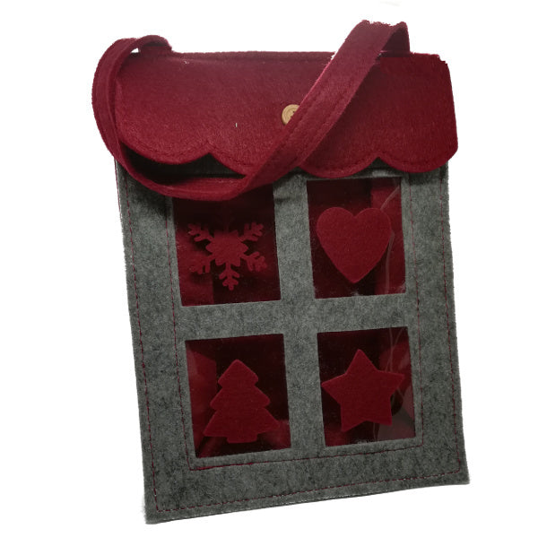 Busta in feltro con decorazione a finestra