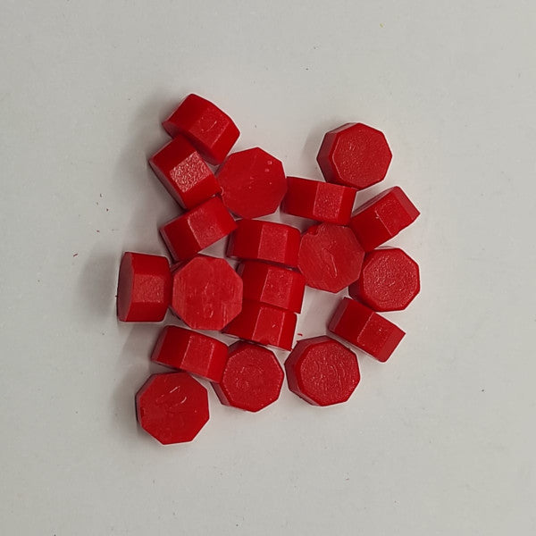 ceralacca in perle ottagonali colore rosso