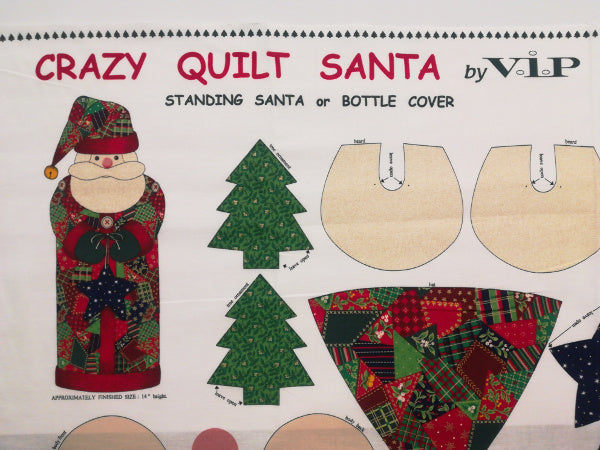 Crazy Patch Standing Santa (Babbo Natale copri bottiglia)