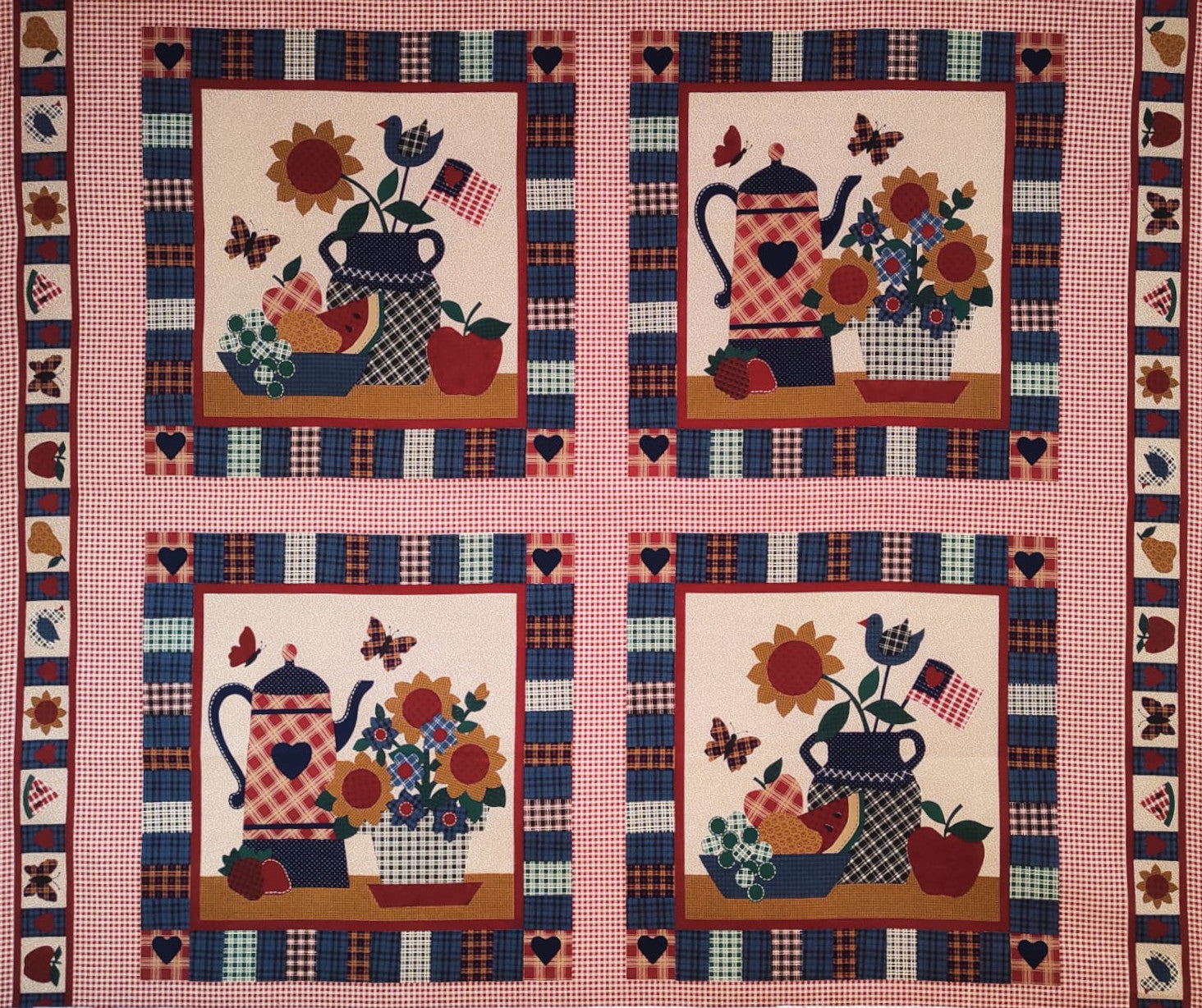 Pannello stampato per cuscini "fiori e frutta Country" by VIP