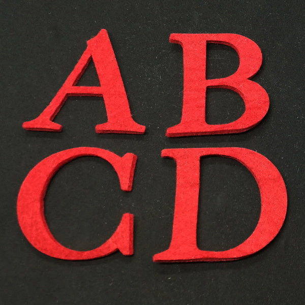 Alfabeto Serif Essentials- stampatello maiuscolo in feltro 3 mm
