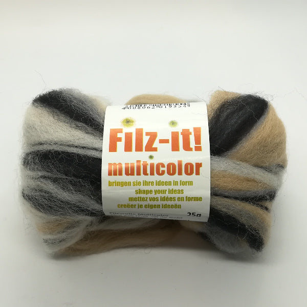 Filz-it! Lana da infeltrimento multicolor Beige/Grigio/Nero
