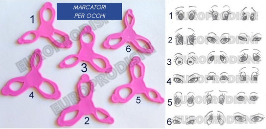 Marcatori per occhi - 18 modelli - La Bottega delle Idee - Rimini