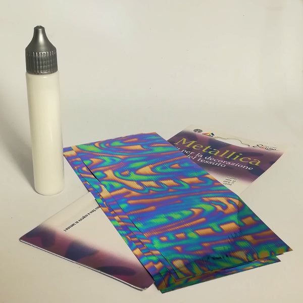 Ferrario - Metallica - Kit per la decorazione del tessuto Multicolor Verde