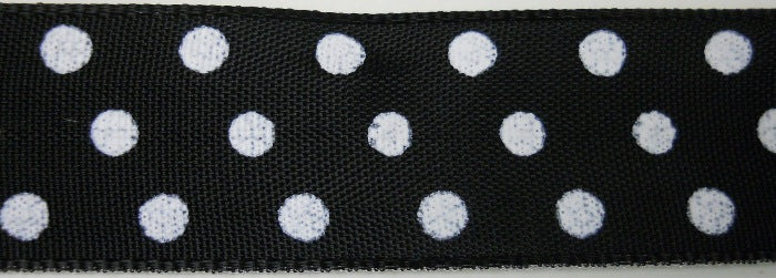 Nastro "Pois" nero pois bianchi 25 mm