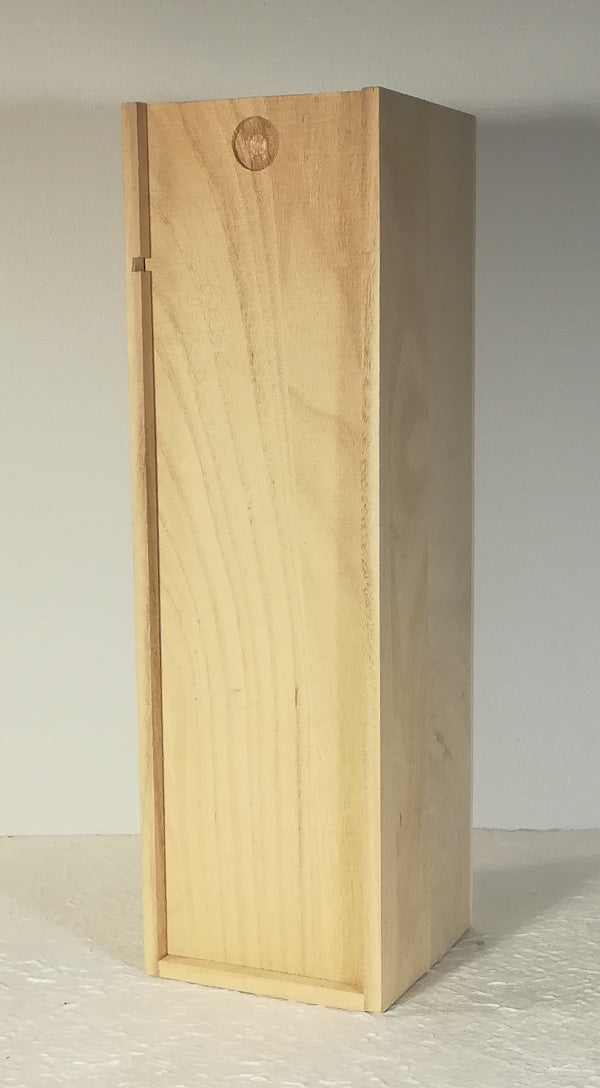 Scatola portabottiglia in legno grezzo
