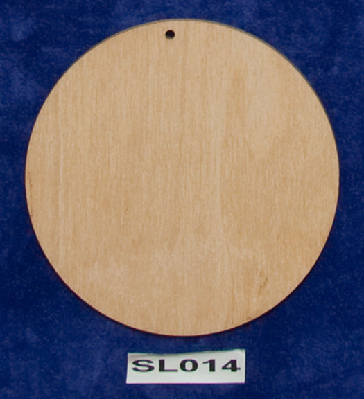 Sagoma "Pallina Natale" in legno naturale - Diametro 10 cm - La Bottega delle Idee - Rimini