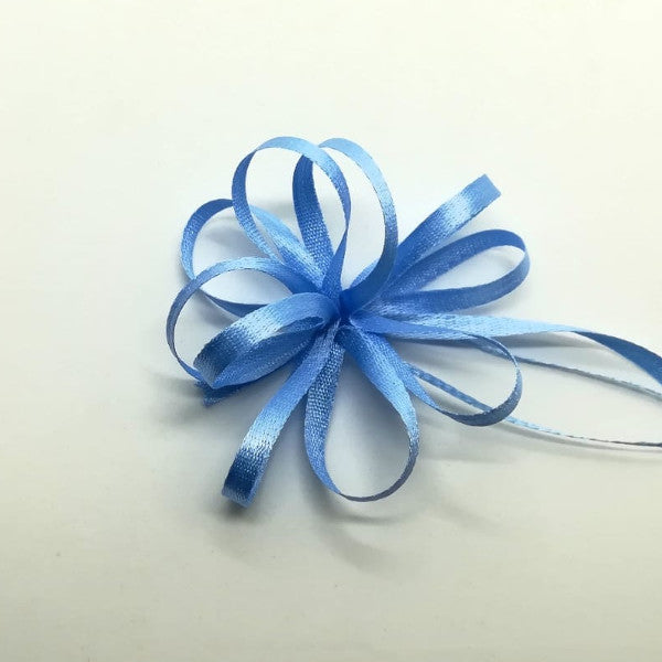 Nastro "Coccarda" doppio raso Azzurro H 3 mm