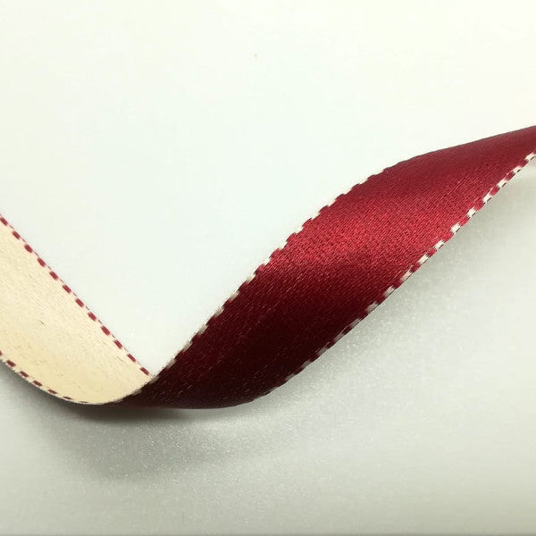 Nastro "Twist" doppio raso Rubino - H 15 mm