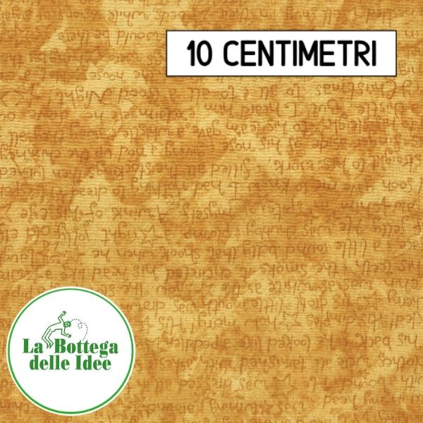 Fantasia Scritte - fondo Sfumato Giallo Oro (Var. 018)