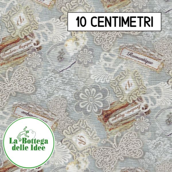 Fantasia "Macramé" - fondo Grigio (var. 043)