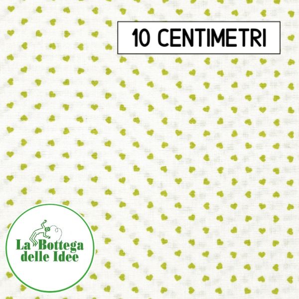 Fantasia Cuori - Verde su fondo Bianco (Var. 118)