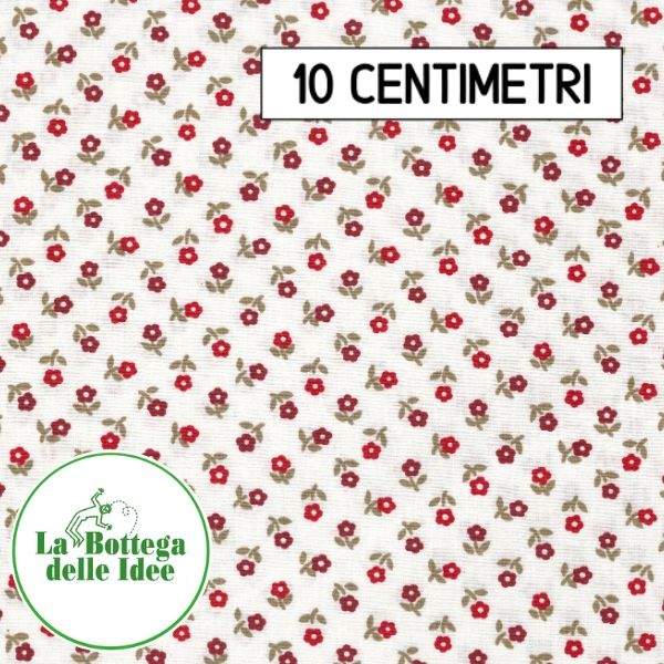 Fantasia Floreale - Rosso su fondo Bianco (Var. 125)