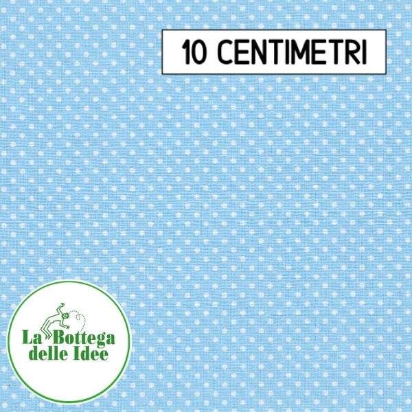 Fantasia Pois - Bianco su fondo Azzurro (Var. 137)