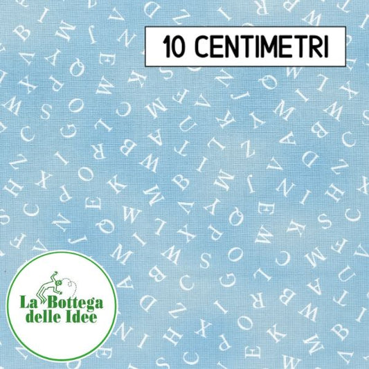 Fantasia "Alfabeto" - fondo Azzurro (Var. 078)