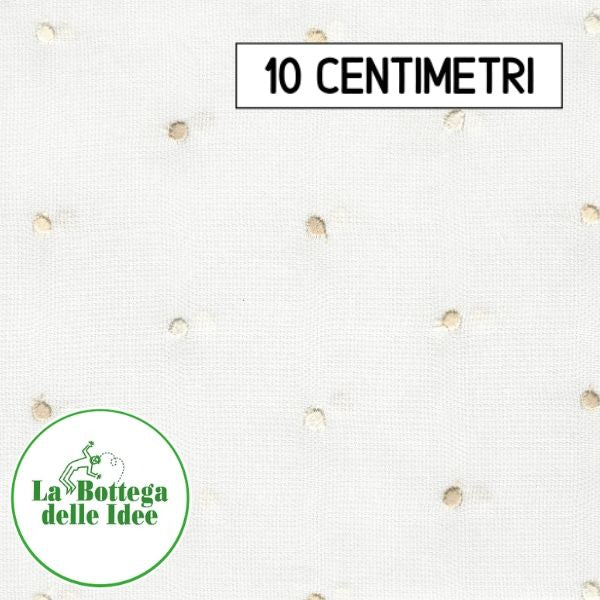 Tessuto Piquet Millerighe ricamato - Pois