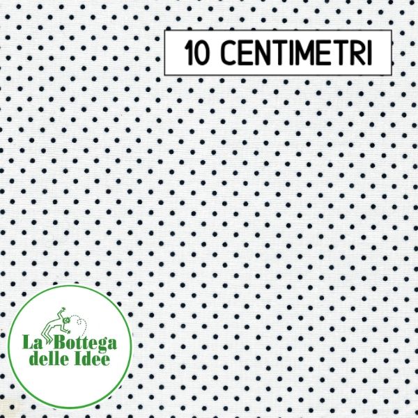 Fantasia Pois neri- fondo Bianco (Var. 096)