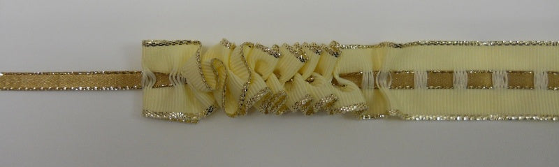 Nastro X-Mas Dream "arricciabile" Beige - H 25 mm