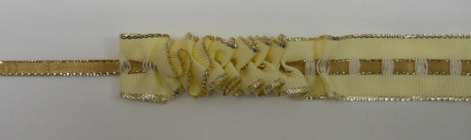 Nastro X-Mas Dream "arricciabile" Beige - H 25 mm