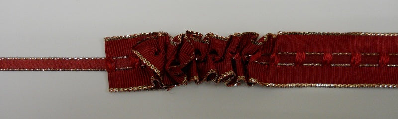 Nastro X-Mas Dream "arricciabile" Bordeaux - H 25 mm