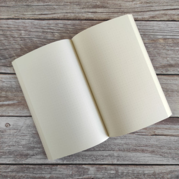 Notebook A5 carta riciclata avorio, quaderno a puntini per bullet journal e appunti, 192 pagine