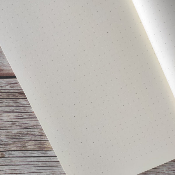 Notebook A5 carta riciclata avorio, quaderno a puntini per bullet journal e appunti, 192 pagine