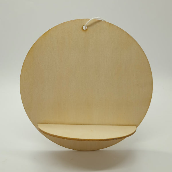 Disco in legno naturale con base - Diametro 12 cm
