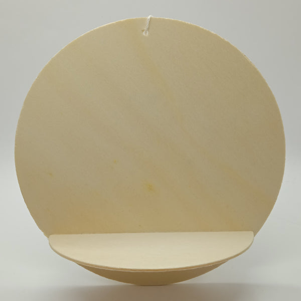 Disco in legno naturale con base - Diametro 14 cm (KTR99)
