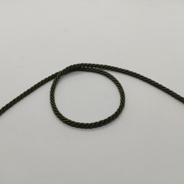 Cordoncino 3 capi diametro 3,5 mm - Verde Oliva