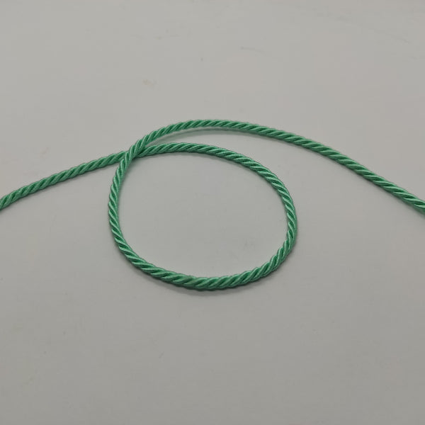 Cordoncino 3 capi diametro 3,5 mm - Verde acqua