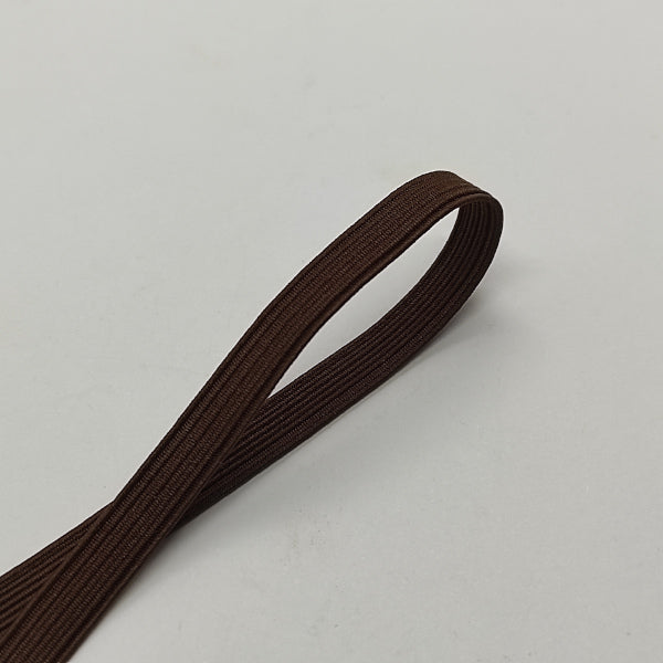 Treccia Elastica (elastico piatto) - H 6 mm - Marrone