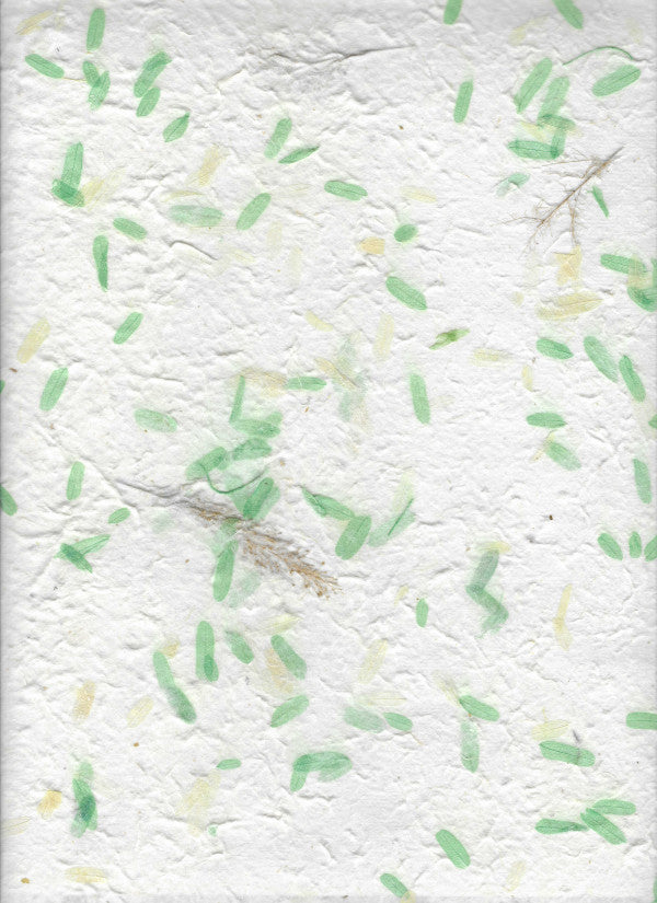 Carta di Gelso con inserti floreali - Petali Verdi (SG16)