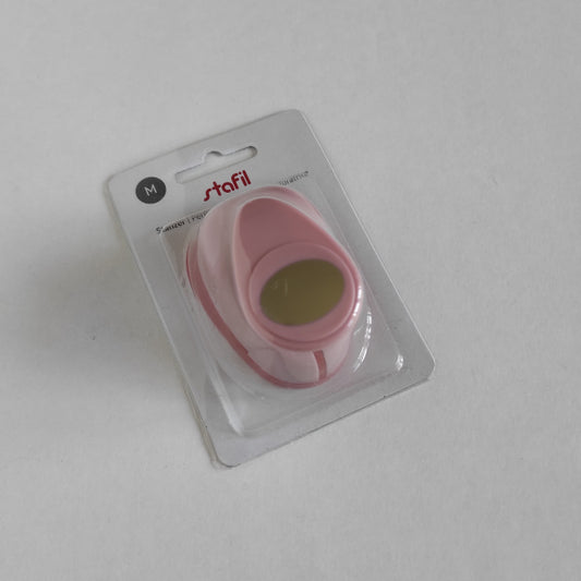 Perforatore decorativo a leva, forma ovale 25 x 19 mm, per carta e cartoncino